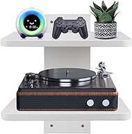 BiJun TV Shelf for Wall, Floating TV Unit Wall Mounted Under TV Shelf Entertainment Center Media Rou