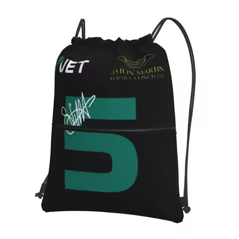 Aston Martin F1 Portable Backpacks Drawstring Bag Casual Drawstring Bundle Pocket Book Bags For Scho