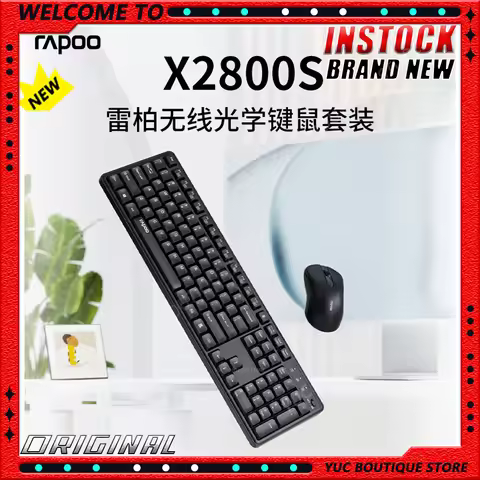 NEW Rapoo X2800S Wireless Optical Keyboard Mouse Set 2.4G Bluetooth Wireless Bluetooth Keyboard Mous