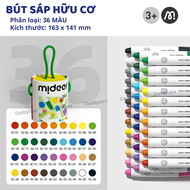 Bút Màu sáp dầu hữu cơ 8-12-24-36 màu Mideer Silky Crayon kèm quai xách tiện lợi