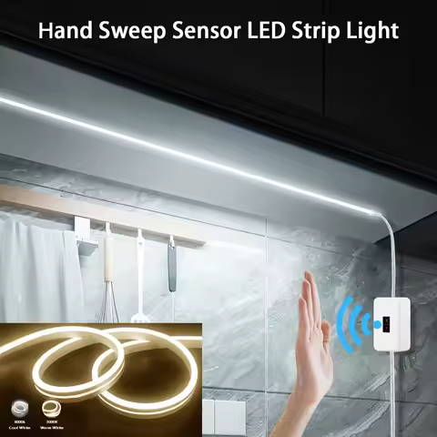 Neon Led Light Strip with 5V USB Smart Gesture Sensor Dimmer Switch, Flexible Waterproof Silicone Ne