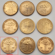 Collectibles for 1Set9pcs 1Ringgit Coins 1989-1996 Malaysia Siri 2 Duit Syiling Lama Gold Coins *Include Error 1994