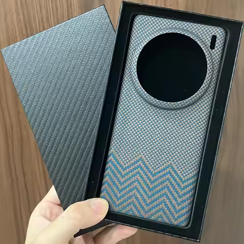 Real 600D Aramid Carbon Fiber Protector Phone Case Cover On For VIVO X100 X100s X200 Pro Mini Ultra
