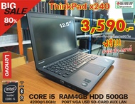 ๊Used Notebook Lenovo ThinkPad X240 Core I5Gen4 , X250 Core I5 Gen 5 , X270 Core I5 Gen6 RAM 4-8GB HDD500GB  12.5" CAMERA ,WIFI,BLUETOOTH,  NO DVD