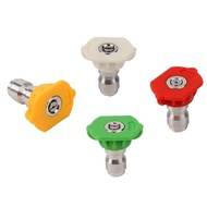 Combo of 4 High Pressure Car Washer Spray Nozzles 0 degrees - 15 degrees - 25 degrees - 40 Degrees -