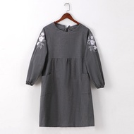 Apron Adult Apron Drawstring Apron Double Pocket Long Apron Cotton Apron Kitchen Cooking Apron