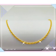 916 GOLD HOLLOW NECKLACE / RANTAI LEHER KOSONG EMAS 916-10MPM60