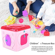 Unlock Key Jewelry Blind Box Children's Surprise Treasure Box Light And Sound Effects Girl Play House Toy Birthday Present