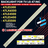 BACKLIGHT TV LED LG 47 INCH 47LE4500 47LE5300 47LE5400 47LE5400 47LE5500 47LX6500 47LE 47LX 66K BL