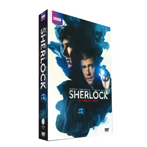 Movie Benedict Cumberbatch Sherlock 9pcs DVD Martin Freeman The Complete Series High Definition Disc
