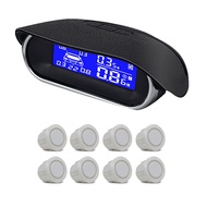 Car Parking Sensors 8 Weatherproof Rear Front View Reverse Backup Radar Kit System LCD Display Monit