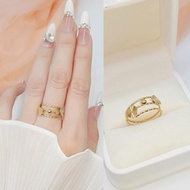 Women's Titanium Ring 3 Layer Love Plain CT95LN