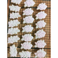 Decorated sugar cookies/royal icing sugar cookies/flower & leaf