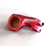 Honsun stem sepeda MTB 31.8 - 35MM raise 17 panjang 70mm warna merah
