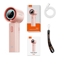 JAMAY พัดลมมือถือแบบพกพา 12 ชั่วโมงความทนทานต่อบรรยากาศแสงสีโดพามีนเชือกแขวนป้องกันการสูญเสียฟรี F9