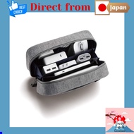 ELECOM Gadget Pouch Large Capacity Freestanding Travel Business Trip Telework Organizing Pouch Gray 