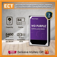 Western Digital WD Purple 1TB | 2TB | 3TB | 4TB | 6TB | 8TB 3.5" 5400RPM CCTV Surveillance SATA Hard