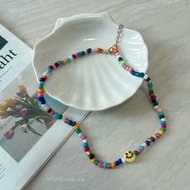 Smiley Face Bead Necklace