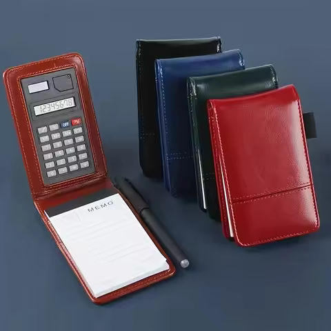 A7 Multi-Functional Business Portable Office Notebook Notepad: Get Organized with Calculator & Post-
