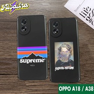 Softcase OPPO A18 - A38 BRAND 1 - Softcase Pro Camera - Hp Case - STUSSY SUPREME BRAND Case - Hp Con