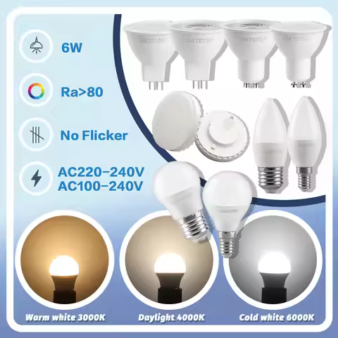 5Pack Mini LED lamp Bulb 5W GU10 MR16 C37 G45 GX53 Bulbs AC110V AC220V Hight lumen CRI E27 E14 Base 