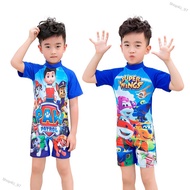 Shop4U_97 Kids Boys Cartoon Printing One Piece Short Shorts Swimsuit