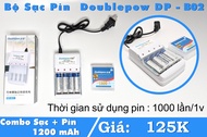 Combo 4 Pin sạc AA 3300mah và sạc đa năng Doublepow DP-B02 chính hãng chất lượng giá siêu tốt hàng n