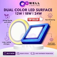 Lampu Siling 3 Mod 3 Warna LED Surface Downlight 3 Mode 3 Color 12W 18W 24W Mounted Home Lighting Ce