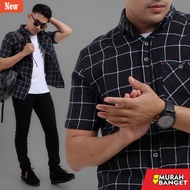 KEMEJA DGM men's plaid shirt premium Flannel men's shirt Men's Flannel shirt Men's short-sleeved Fla