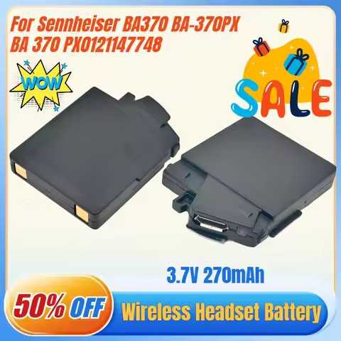 Wireless Headset Battery 3.7V/270mAh for Sennheiser BA370 0121147748 BA-370PX BA 370 450 550 MM400 P
