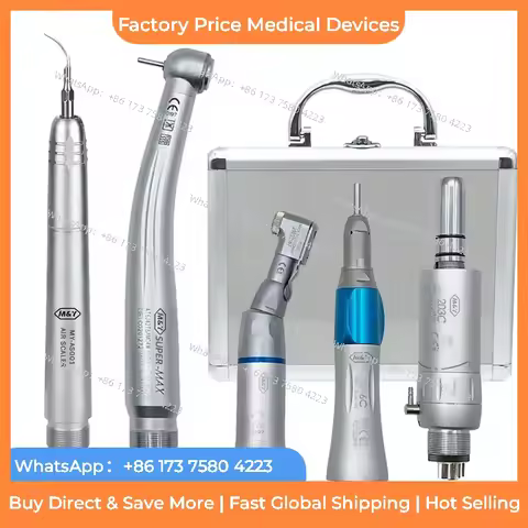 2026 High and Low Speed Air Turbine Handpiece Kits1air Scaler+ 1pce Pana Max1 Handpiece+203c Low fas