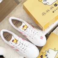 Paidal x 黃阿瑪 黃阿瑪櫻花免綁帶休閒鞋不彎腰輕運動鞋-小白鞋