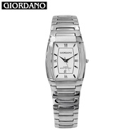 Giordano Elegance All Stainless Steel Tonneau Couple Watch 3229