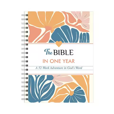 The Bible in A Year Spiral Bible Study Guide A5 Leak-Proof Womens Bible Study Plan 52 Week Study Gui