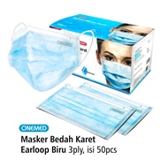 Medical Rubber Mask biru Medical Mask Boxonemed biru