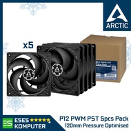ARCTIC P12 PWM PST Fan - Black/Black - 5pcs Value Pack - 120mm 12cm