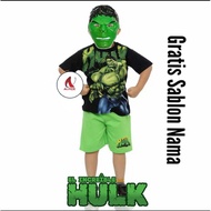 Free Masked hulk Costume Shirt Name avengers Kids Suit