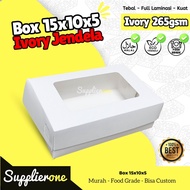 Box 15x10x5 Ivory / Box Brownies Box 15x10x5 / Brownies Box Packaging 15x10x5 / Box Brownies Window 