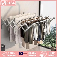 13+1M-2M 3/4/5 Bar Stainless Steel Drying Rack Clothes Hanger Retractable Wall Mounted Ampaian Baju 