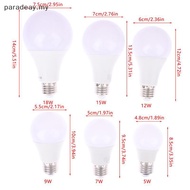 paradeay E27 Equivalent LED Bulbs 5W 7W 9W 12W 15W 18W Lamps LED Spotlight Cold/Warm White with Base