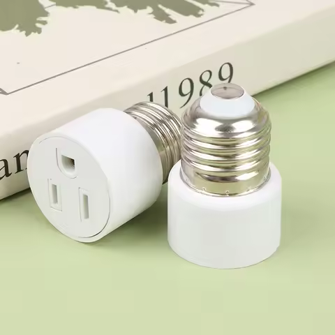 1PC E26 E27 Screw B22 Bayonet Lamp Holder To US EU AC Power Plug Adapter Converter Socket Light Head