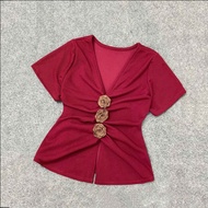 Set bộ Bigsize nữ 58-95kg áo kiểu tay ngắn gắn nơ kèm chân váy A dài qua gối SET( A275+CV414/CV15) t