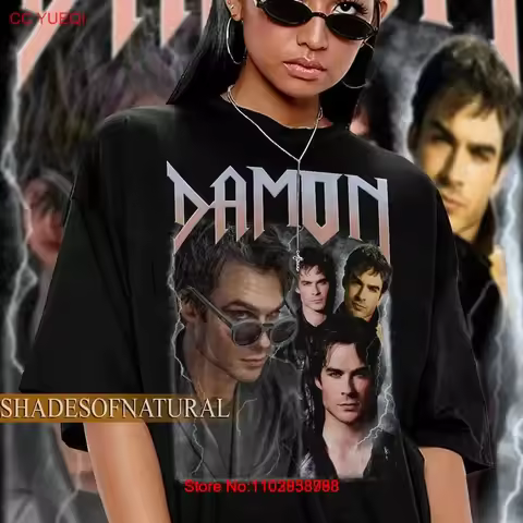 Retro Damon Salvatore T-Shirt, Damon Salvatore Tee, Ian Somerhalder Merch Shirt,