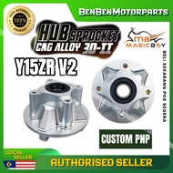 SPROCKET HUB Y15ZR V2 Y15 V2 MAGIC BOY SPROCKET HUB CNC ALLOY CHROME SIAP BEARING OIL SEAL HUB SPROC