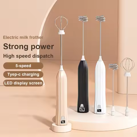 Electric Wireless Egg Beater Mini Coffee Mixer Handheld USB Charging Automatic Whipping Of Egg White