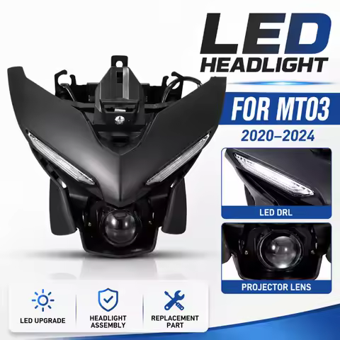 Applicable Yamaha MT03 20-21-22 -23-24 years LED headlight assembly headlight eyebrow lamp hood