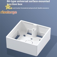 [RiseLargeS] 5PCS Wall Switch Socket Junction Box, External Installation Box, ck And White 88mm*88mm