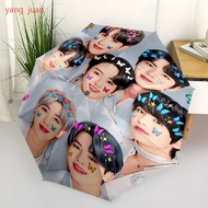 8pc "BTS Rainbow Vibes Umbrella" Automatic folding umbrella