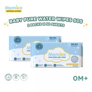 Mamiko Baby Wipes 50s Non-Alcoholic WaterPURE | Thick Wet Wipes | Wet Wipes