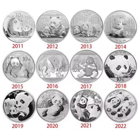 2011 - 2026 China 30g 1oz Ag.999 Silver Panda Silver Coin